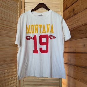📦 SHIPS FREE! Vtg Single Stitch Joe Montana Tee